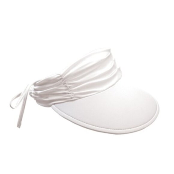 Panama Jack Womens Sun Visor, Packable, Adj.Tie, Floatable, 4" Wide, Color White - Picture 1 of 7